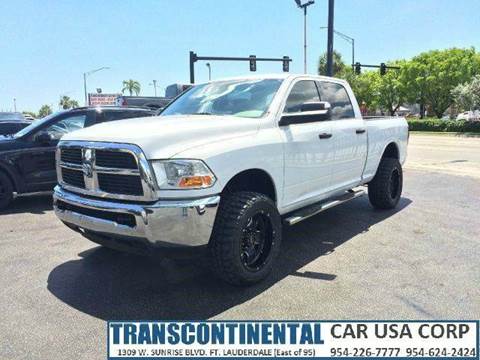 2010 Dodge Ram Pickup 2500 for sale at TRANSCONTINENTAL CAR USA CORP in Fort Lauderdale FL