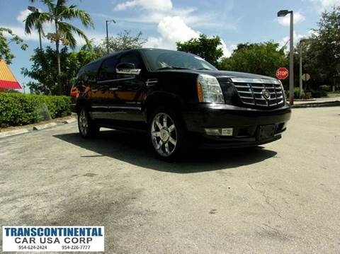2011 Cadillac Escalade ESV for sale at TRANSCONTINENTAL CAR USA CORP in Fort Lauderdale FL