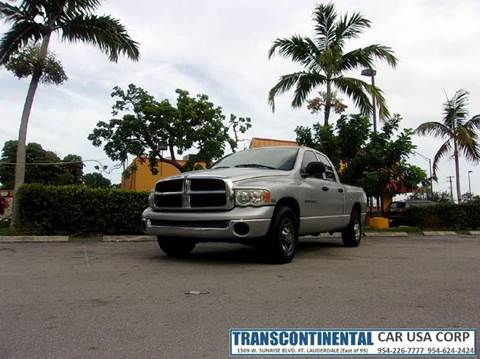 2004 Dodge Ram Pickup 2500 for sale at TRANSCONTINENTAL CAR USA CORP in Fort Lauderdale FL