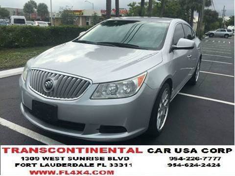 2010 Buick LaCrosse for sale at TRANSCONTINENTAL CAR USA CORP in Fort Lauderdale FL