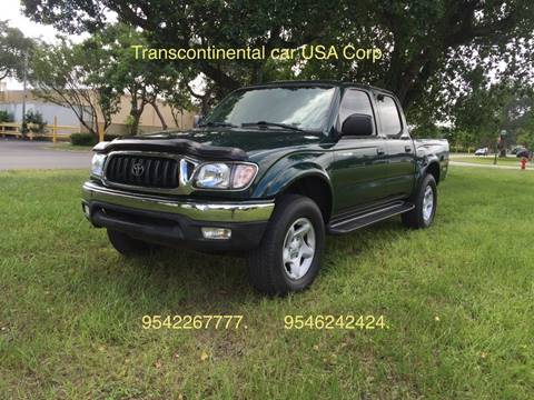 2002 Toyota Tacoma for sale at TRANSCONTINENTAL CAR USA CORP in Fort Lauderdale FL